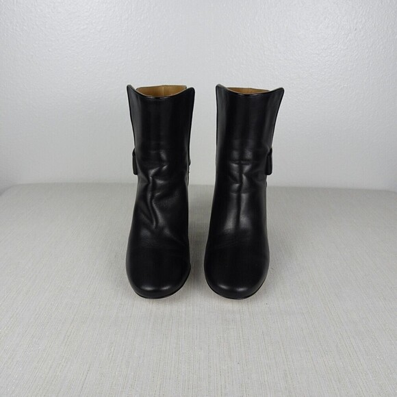 TORY BURCH Kira 70MM Booties Women's Boots Black Patent Leather 6.5 EUC - Picture 8 of 15